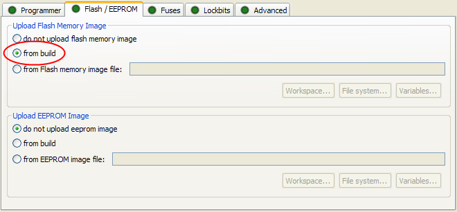 Flash/EEPROM properties